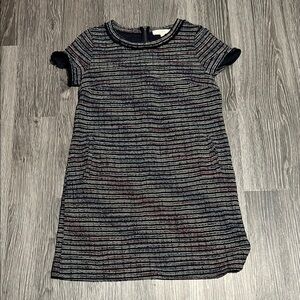 LOFT Black and White Sheath Mini Dress Short Sleeve